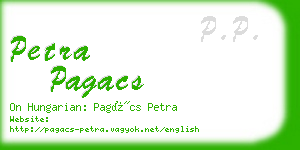 petra pagacs business card